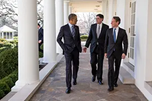 Bswh Prints: President Obama talks with Chief of Staff Jack Lew