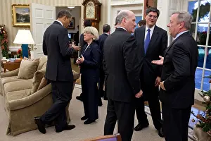 Murray Prints: President Obama talks with Sen