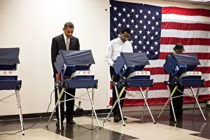 Voting Prints: President Obama votes at Martin Luther King Jr
