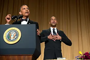 Performance Portraits Prints: President Obama at the White House Correspondents Association Dinner with actor Keegan-Michael Key
