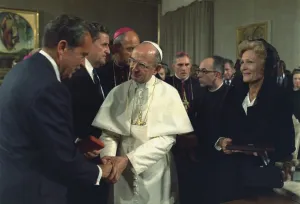 December Prints: President and Pat Nixon visit with the Pope at the Vatican. Sept. 29 1970