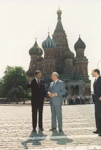 Moscow Prints: President Reagan and General Secretary Gorbachev in Red Square during the Moscow Summit of May 31 1988