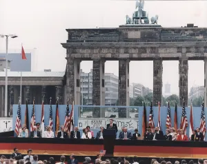 Iron Curtain Prints: President Reagan giving his famous Mr