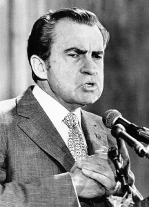 Presidential Prints: President Richard Nixon addressing a convention of families of American POWs
