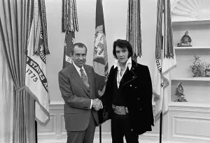 Collars Prints: President Richard Nixon and Elvis Presley at the White House on Dec