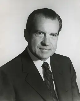Business Suit Prints: President Richard Nixon in his first term official portrait, 1969. (BSLOC_2015_14_40)