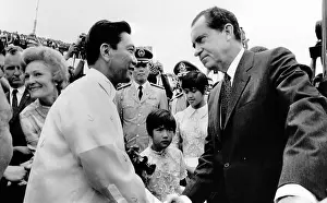 Ferdinand Prints: President Richard Nixon is greeted by President Ferdinand Marcos
