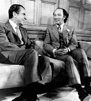 Canadians Prints: President Richard Nixon (left) and Canadian Prime Minister Elliott Trudeau in his Parliament Hill office