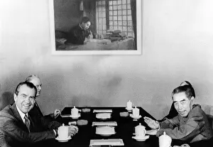 Peking Prints: President Richard Nixon and Premier Chou En-lai begin the third day of formal talks