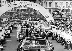Anwar Prints: President Richard Nixon and President Sadat parade in Alexandria