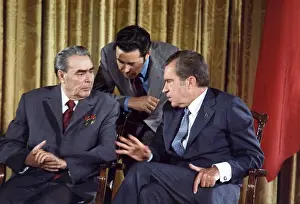State Visits Prints: President Richard Nixon and Secretary Leonid Brezhnev at Summit of June 18-25