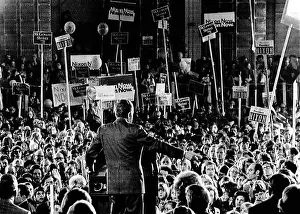 Speaking Prints: President Richard Nixon spoke to a rally of about 15