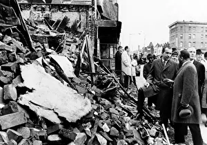 Csu 2012 10 Prints: President Richard Nixon visited a scarred 2-block area of northwest Washington damaged in the riots following Martin