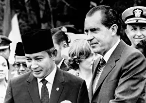 Indonesians Prints: President Richard Nixon welcomes President Suharto of Indonesia to the White House
