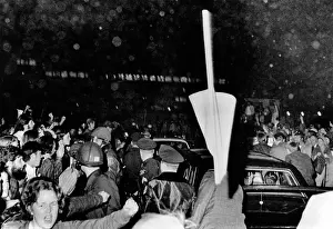 Police Prints: President Richard Nixon's limousine was a target of anti-war protesters