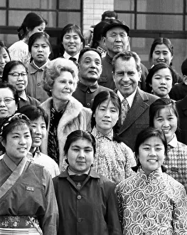 Former Presidents Prints: Former President Richard and Pat Nixon visit China