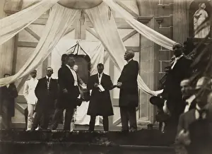 Lcgr1704 Prints: President Roosevelt replying to welcome given by Pres