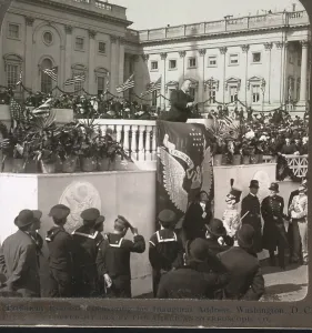 1900 1910 Prints: President Theodore Roosevelt delivering his inaugural address, Washington, D.C. in 1905