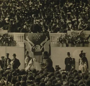 Teddy Prints: President Theodore Roosevelt delivering his inaugural address in front of the Capitol