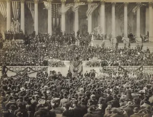 Formal Dress Prints: President Theodore Roosevelt delivering his inaugural address at US Capitol