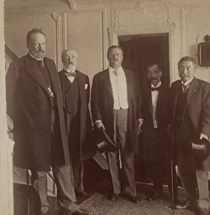 Ministers Prints: President Theodore Roosevelt and envoys of Japan and Russia on the Presidential Yacht
