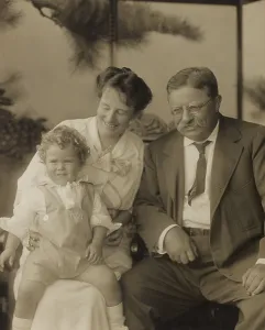 Grandson Prints: Former President Theodore Roosevelt and wife Edith with their first grandchild