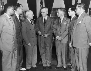 Lynching Prints: President Truman with members of the National Emergency Against Mob Violence