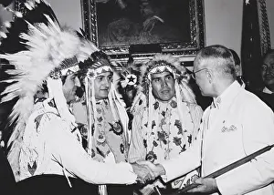 Legislation Prints: President Truman was presented a pipe said to have once been smoked by Sitting Bull