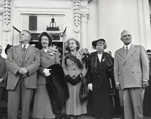 Winners Prints: President Truman and VP-elect Barkley at the White House after 1948 election