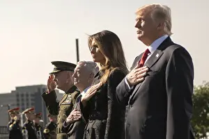 Melanie Knaus Prints: President Trump during the 9/11 Observance Ceremony at the Pentagon