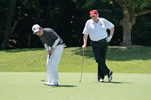 Japan Prints: President Trump and Prime Minister Abe Golfing in Japan, May 25, 2019