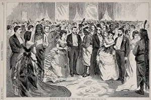 Wood Engraving Prints: President Ulysses Grant held a reception for Native Americans at the White House