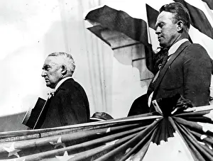 Warren G Prints: PRESIDENT WARREN G. HARDING speaking at stadium in Seattle