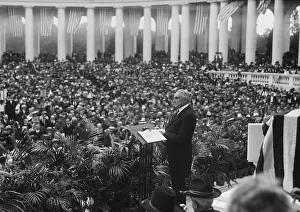 Amphitheater Prints: President Warren Harding addressing a Memorial Day audience at Arlington National Cemetery