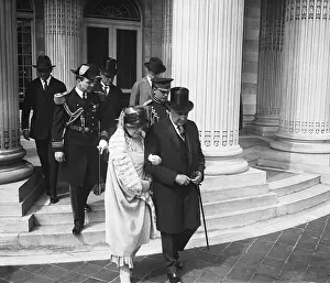 Lcgr15112 Prints: President Warren Harding and First Lady Florence Kling Harding leaving Continental Hall
