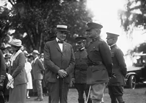 Candid Group Portraits Prints: President Warren Harding speaking with Army Chief of Staff General Pershing