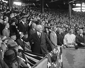 First Pitch Prints: President Warren Harding throwing out the first base ball on opening day