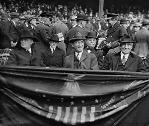 Bunting Prints: President Warren Harding at Yankee Stadium