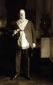 President William Howard Taft (1857-1930), in Masonic regalia. 1911