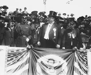 Memorial Day Prints: President William Howard Taft (1857-1930) and dignitaries during Decoration Day (Memorial Day) ceremonies in 1910