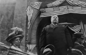 William Howard Prints: President William Howard Taft, speaking from an open car