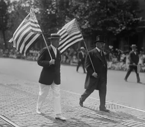 Woodrow Prints: President Wilson marching in a Preparedness Parade in 1916