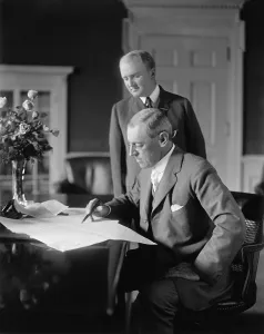 Secretary Prints: President Woodrow will with his private secretary Joseph Patrick Tumulty 1870-1954