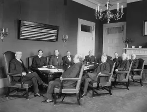 Labor Prints: President Woodrow Wilson with his Cabinet, c. 1913-1914. L-R: President Wilson; William G