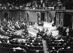 Speeches Prints: President Woodrow Wilson before Congress