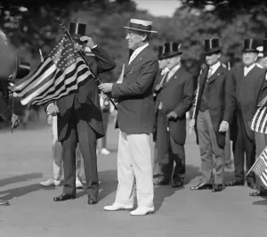 Mobilization Prints: President Woodrow Wilson about to lead the Great Draft Parade down Pennsylvania Ave