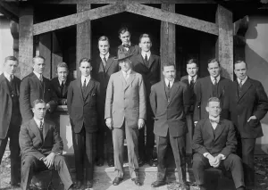 Students Prints: President Woodrow Wilson with Princeton University students in 1913
