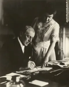 Ladies Prints: President Woodrow Wilson, at his White House desk