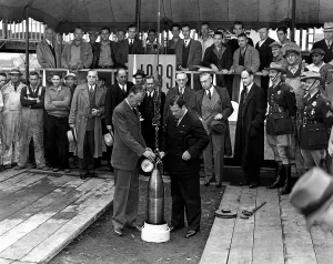 Worlds Fair Prints: President of the World's Fair, Grover Whalen (foreground, right)