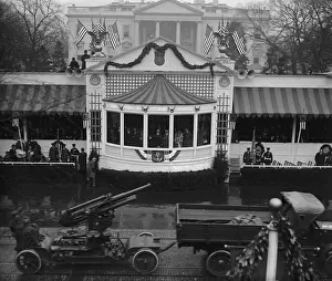 Ladies Prints: Presidential reviewing stand at the White House during Herbert Hoover's inauguration